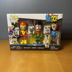 Teen Titans Go! Face-Swappers Kid Flash, Robin & Aqualad 6-Inch Figure 3-Pack